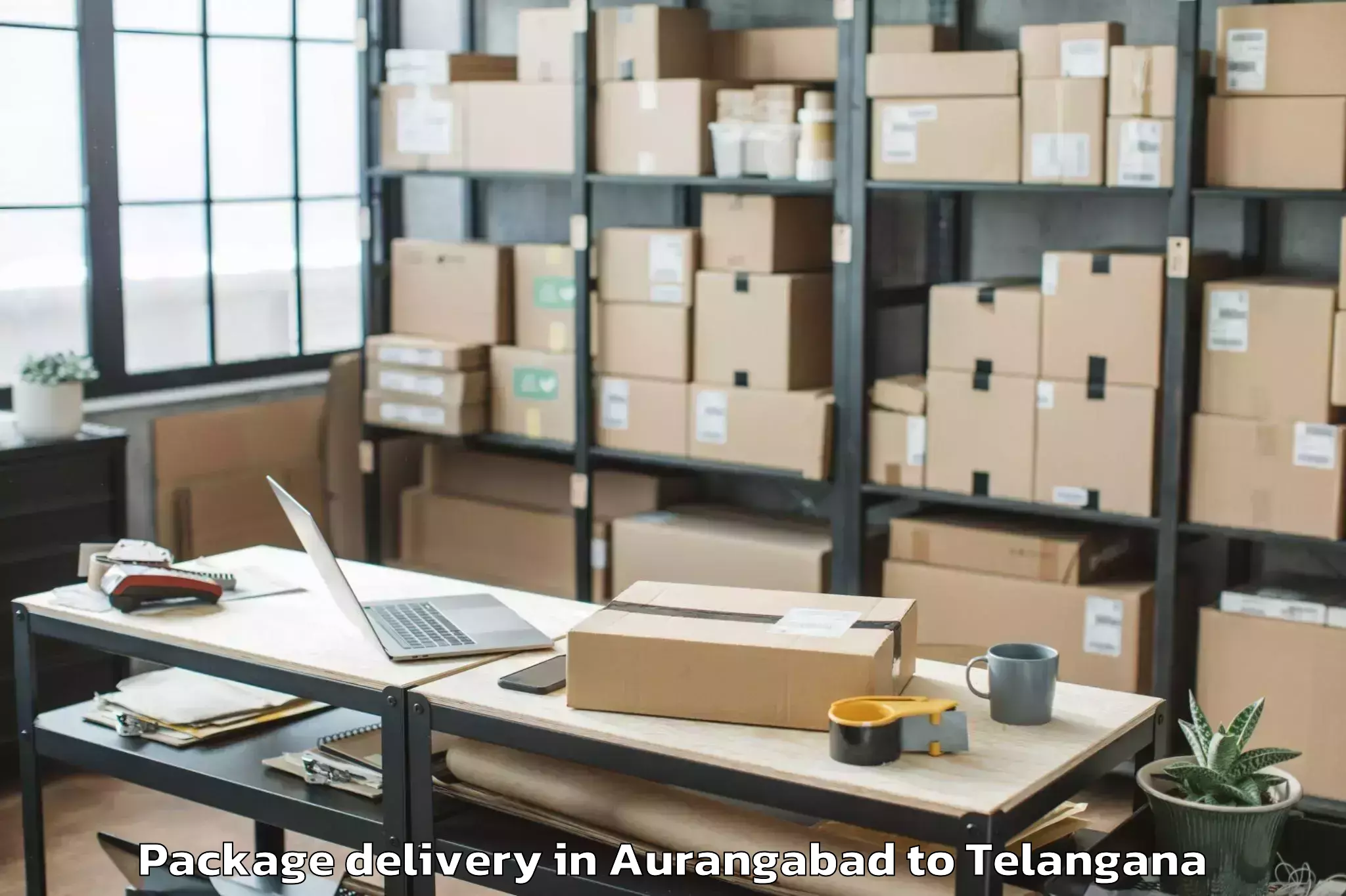 Professional Aurangabad to Konijerla Package Delivery